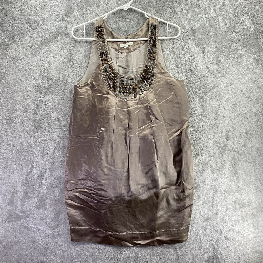 Eliot Cream Beige Embellished Blouse Women's 4 Lined Top
